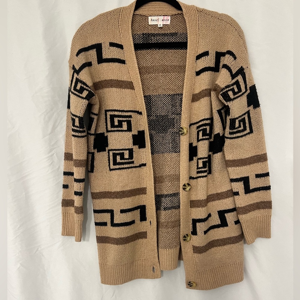 Hazel Moon Boho Southwestern Print Cardigan - Picture 2 of 5